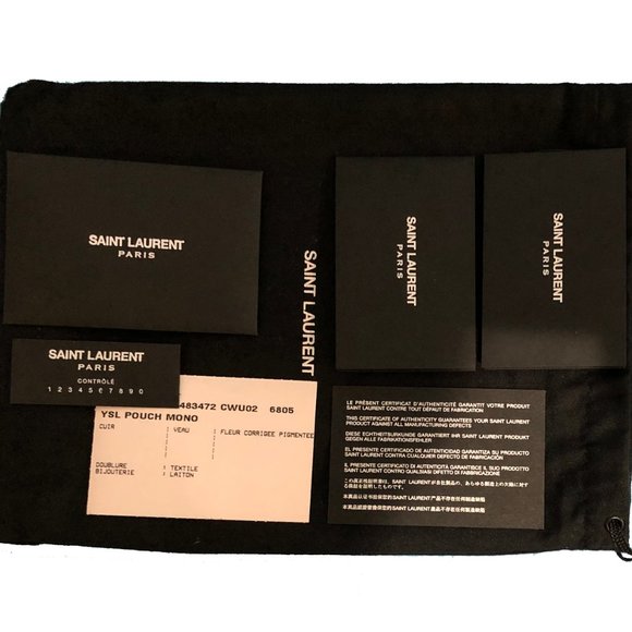 Monogram YSL Small Chevron Quilted Leather Pouch - Picture 3 of 10